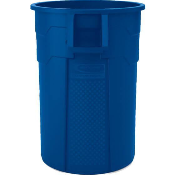 44 GALLON SUNCAST INJECTION MOLDED UTILITY TRASH CAN BLUE