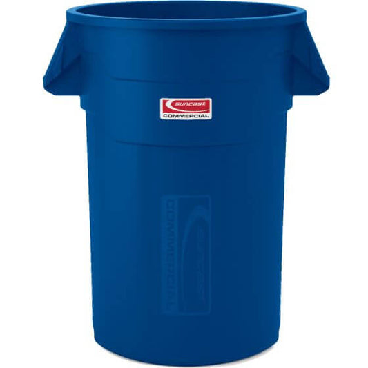 44 GALLON SUNCAST INJECTION MOLDED UTILITY TRASH CAN BLUE