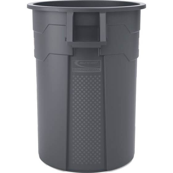 55 GALLON SUNCAST INJECTION MOLDED UTILITY TRASH CAN GRAY